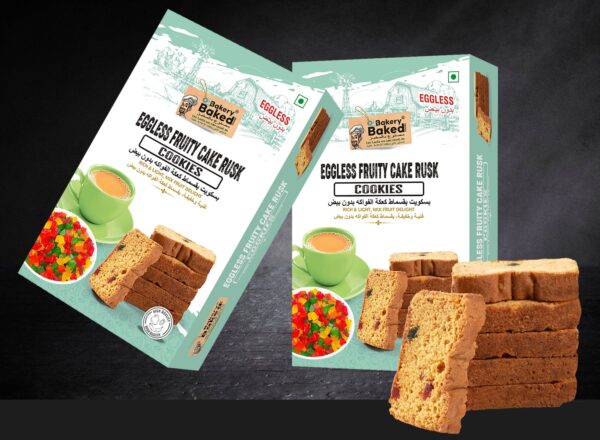 Eggless Fruity Cake Rusk